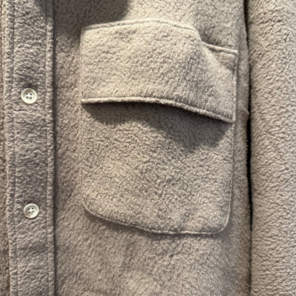 PINK - VS -Button-Up Shirt in Taupe - Picture 9 of 12
